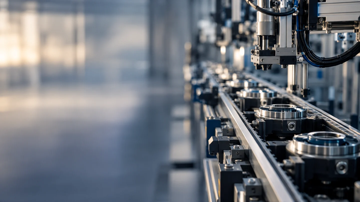 Componenti di automazione in un ambiente produttivo